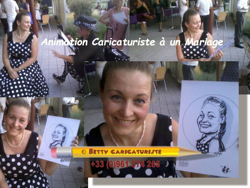 Mariage animation caricatures caricaturiste Lorraine