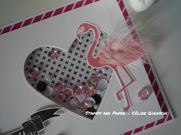 Shaker card Flamingo -2