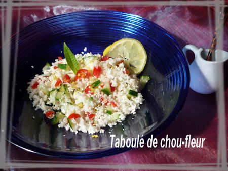 Taboulé au chou fleur recettes Taboulé au chou fleur