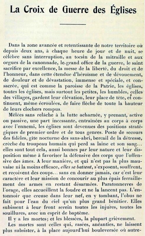 La croix de guerre des églises1