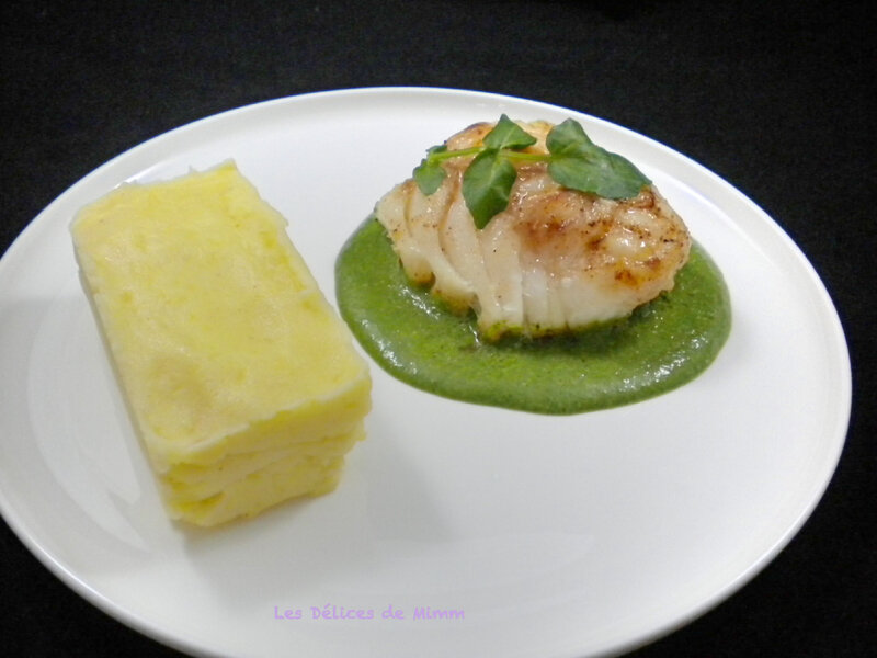 Dos de cabillaud et sa sauce au cresson 4