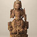 A wood figure of a three-faced and six-armed Guanyin, <b>Dali</b> <b>kingdom</b>, 12th century