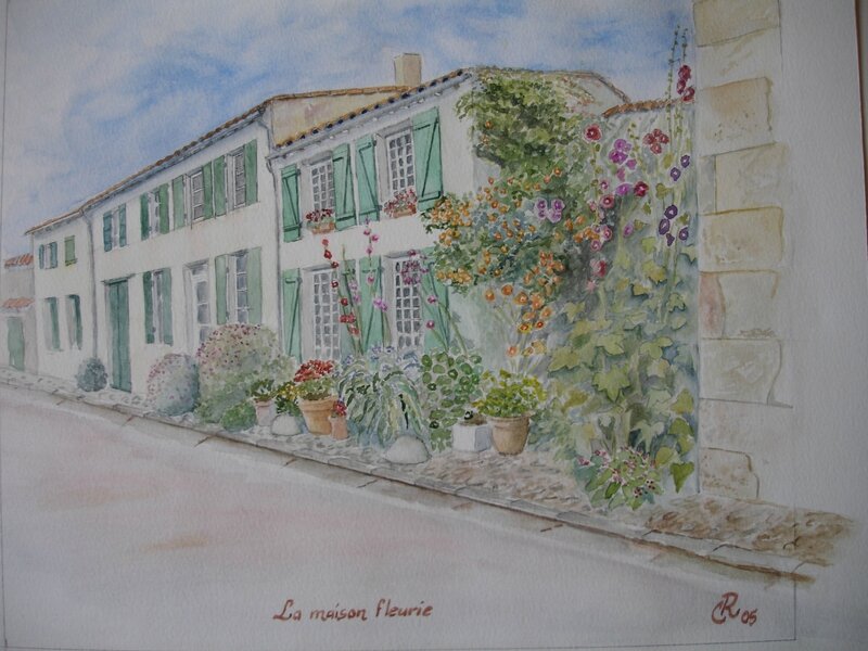Maison fleurie à La Couarde