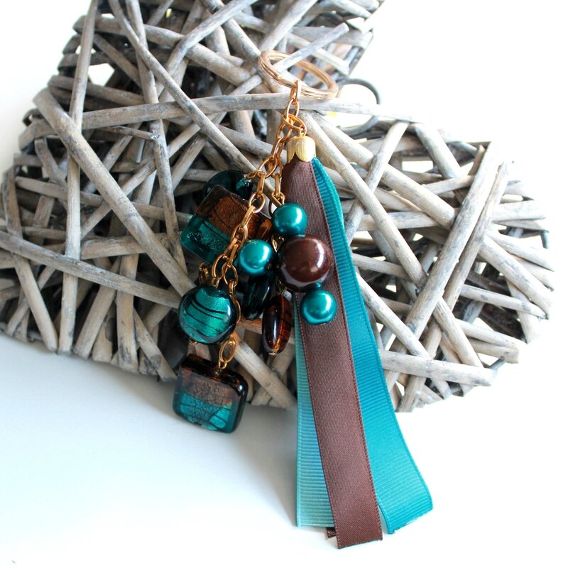 porte clés choco turquoise