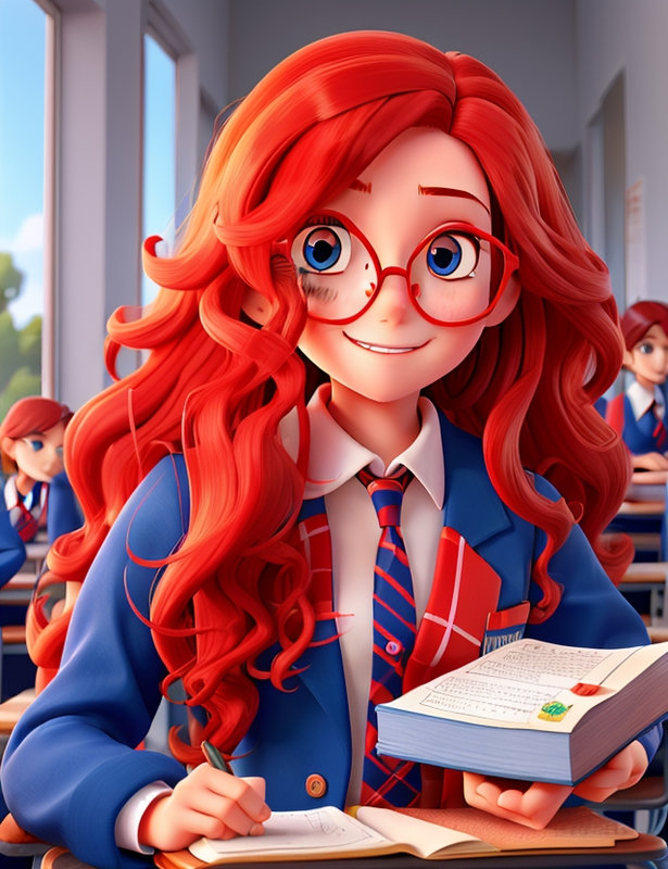 3D_Animation_Style_Schoolgirl_very_long_curly_red_hair_blue_ey_0