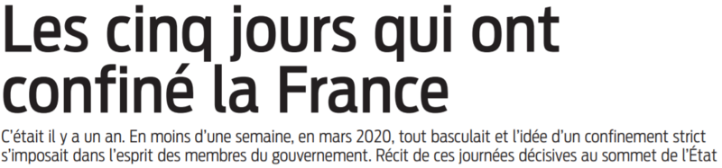 2021 03 15 SO Les cinq jours qui ont confiné la France