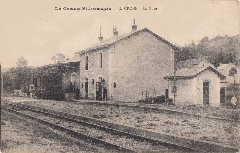 croze-creuse-23-la-gare-1918-la-creuse-pittoresque-ed-pm-n-2