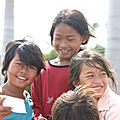 Enfants au bord du Makong
