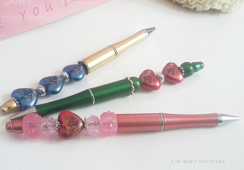 collection 3 stylo coeur pour dire je t'aime lacaudrycreation 3 rose 5