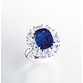 A sapphire and diamond ring 