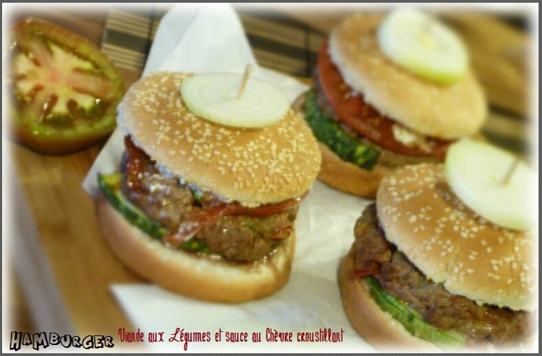 hamburger viande légumes