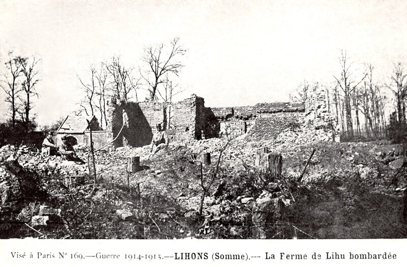 ferme de Lihu bombardée