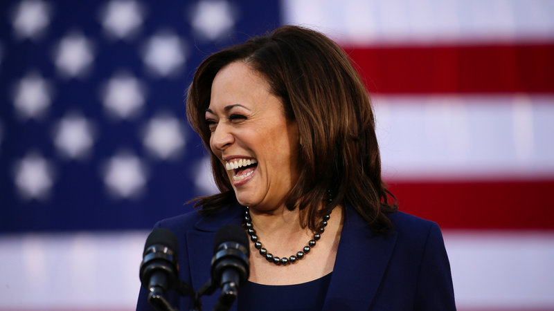 Kamala Harris giggling