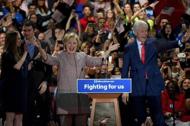 Hillary Clinton and Bill in New York