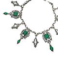 Collection of the Princess Doria Pamphilj. Magnificent <b>Colombian</b> <b>emerald</b> <b>and</b> <b>diamond</b> <b>necklace</b>, circa 1880