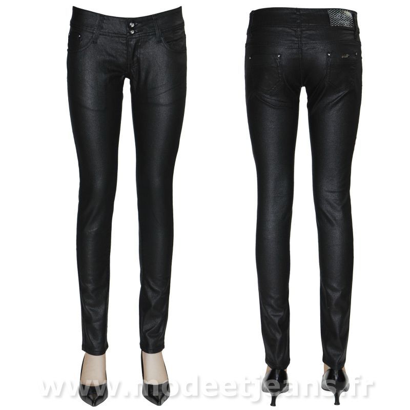 Jean Slim Enduit Femme Taille Basse Blog de la mode du jeans