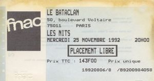 1992_11_Nits_Bataclan_Billet