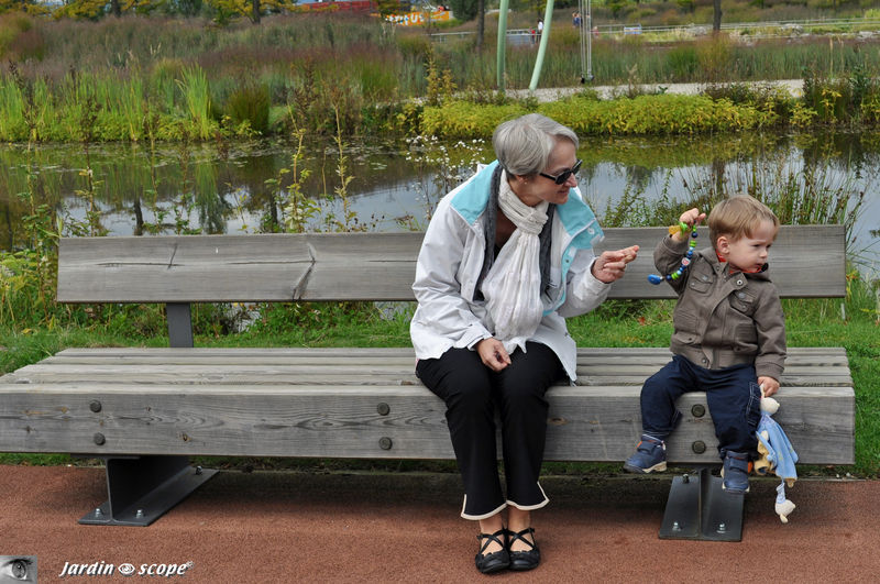 Banc en bois au Bioscope en Alsace (68 Ungersheim)