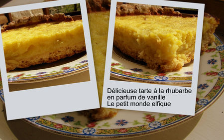 recettes dessert Tarte de rhubarbe comme un gâteau