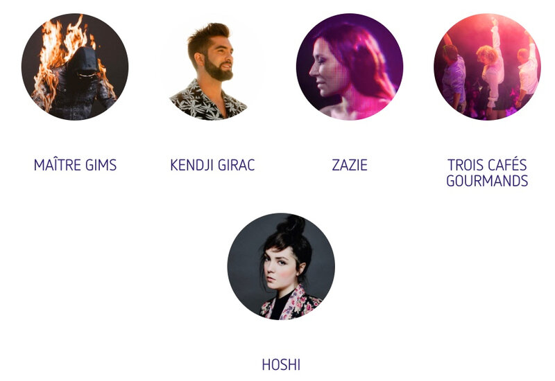 festival_P2N_Maître Gims_Kendji Girac_Zazie_Hoshi_Trois Cafés Gourmands_Papillons de nuit_2019