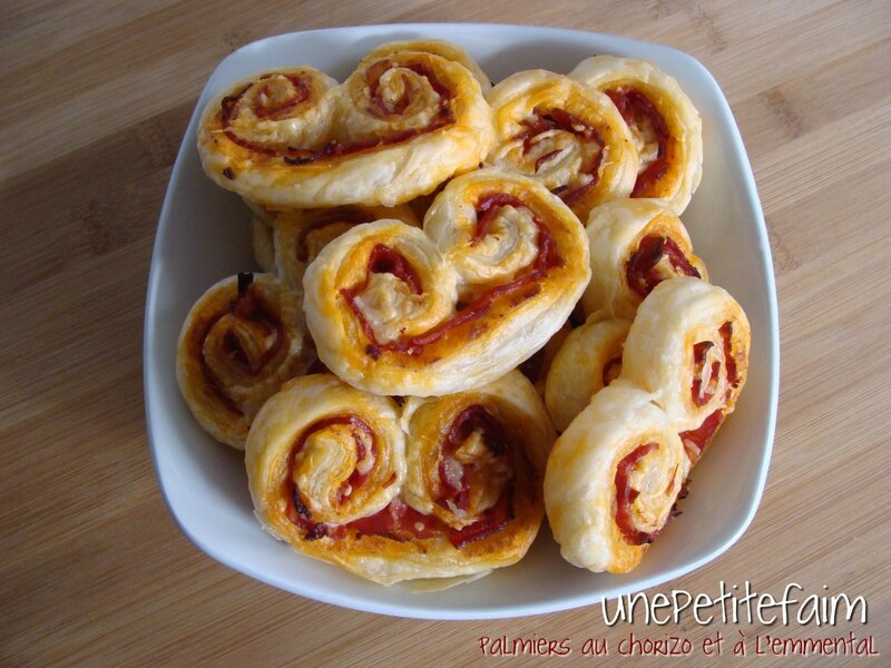 Palmiers chorizo emmental