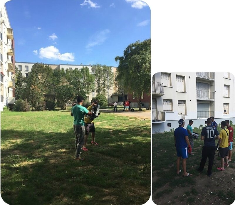 Quartier Drouot - Initiation et entraînement aux sports de combat avec Rachid Chernane et APSM (Photos Mourad Miliani)