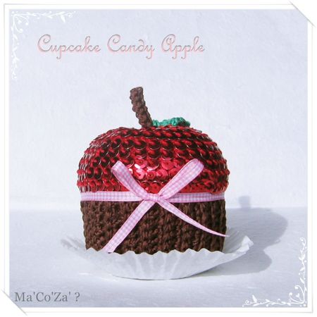 Cupcake Candy Apple au crochet 1