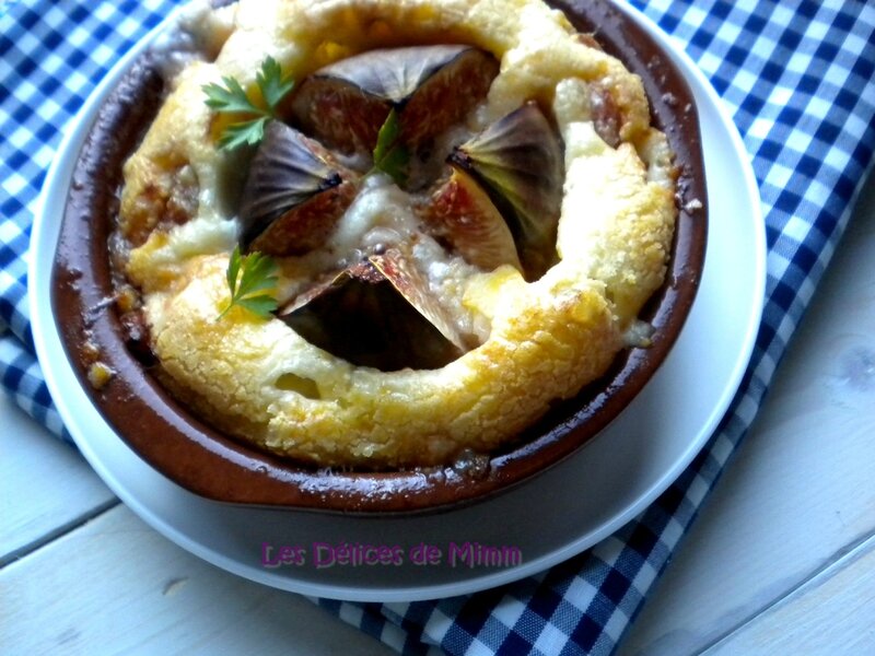 Petits clafoutis au jambon de Bayonne, figues, et Ossau-Iraty 3