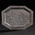 A very rare silver octogonal dish, <b>Southern</b> <b>Song</b> <b>dynasty</b> (1127-1279)