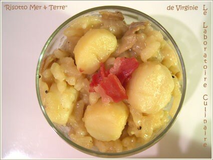 Risotto aux Noix de Pétoncles, Cèpes & Pancetta Risotto aux Noix de Pétoncles, Cèpes & Pancetta