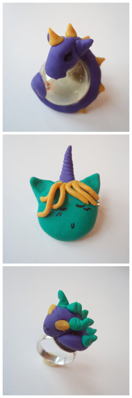 Licorne et dragons fimo kids Cam&Drey bricolent