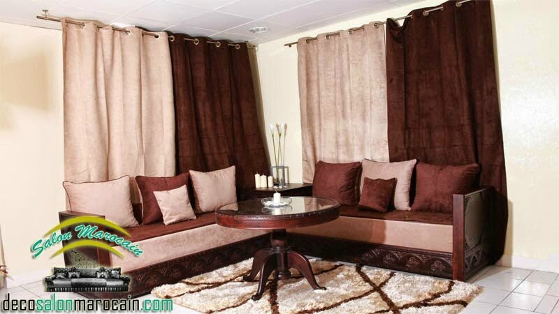 Salon-marocain-moderne-beige-marron