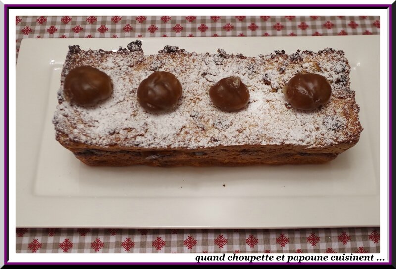 Pudding de pain perdu aux marrons glacés, crème anglaise à la châtaigne-6565