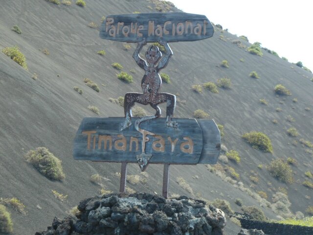 enseigne du Parc National de Timanfaya Volcan de Lanzarote