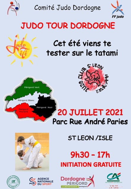 affiche judo 20 juillet St Léon