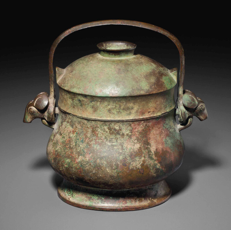 A bronze ritual wine vessel and a cove, You, early Western Zhou dynasty, 11th-10th century BC