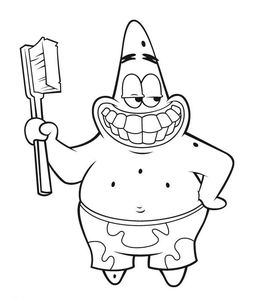 coloriage_patrick_brosse_dents