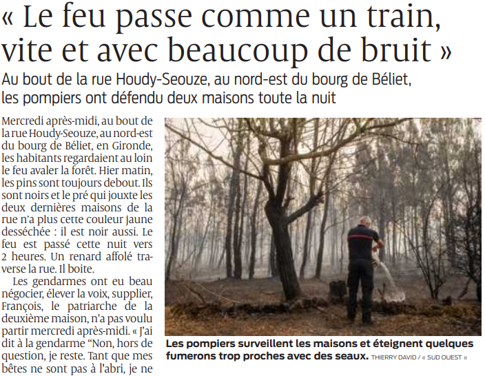 2022 08 12 SO Le feu passe comme un train vite et avec beaucoup de bruit