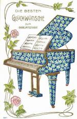 CPA PPräge-AK Piano aus Vergissmeinnicht, Blumenbild