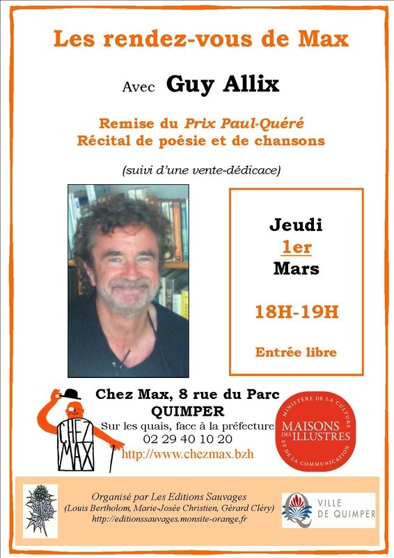 Chez Max, affiche mars 2018