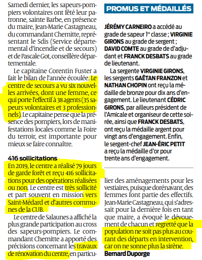 2020 01 30 SO Salaunes six recrues chez les pompiers