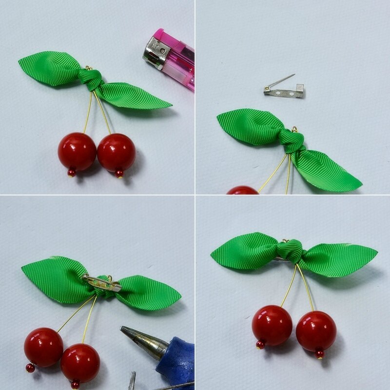 Red-Beaded-Cherry-Brooch-with-Green-Ribbon-3_副本