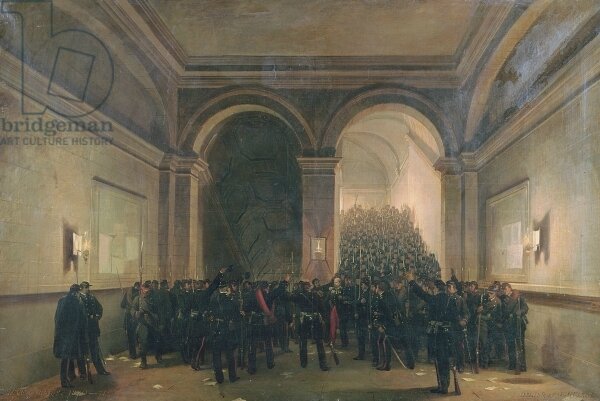 Didier et Guiaud, entrée du 106e bataillon à l'hôtel de ville, 31 octobre 1870