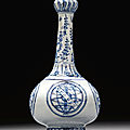 A blue and white bottle vase for the <b>Portuguese</b> <b>Market</b>, Ming Dynasty, Jiajing period, circa 1540-1550 