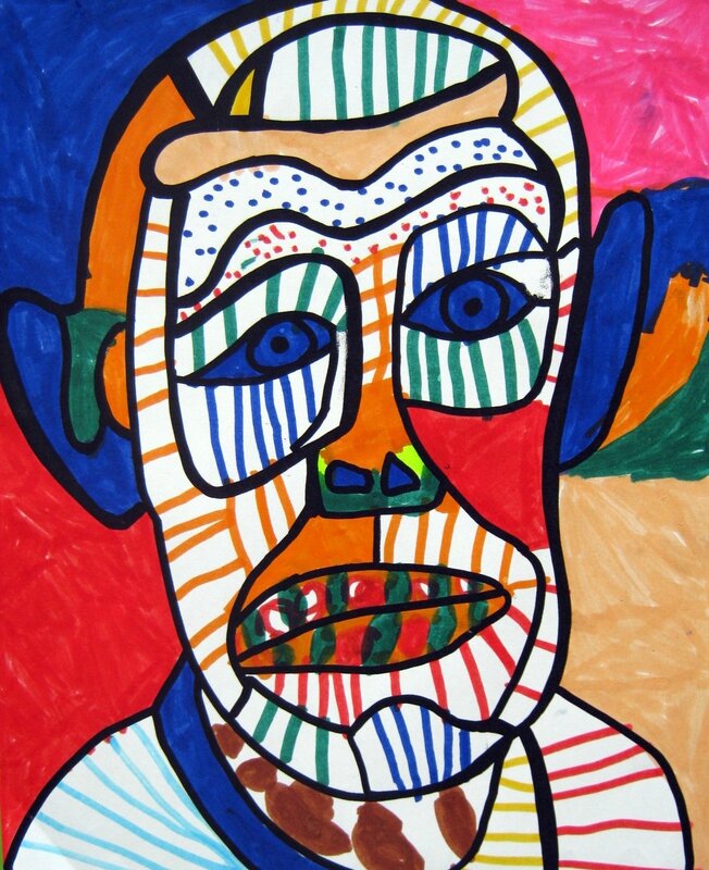 191_Personnages Animaux Monstres_A partir de Autoportait II de Dubuffet (24)