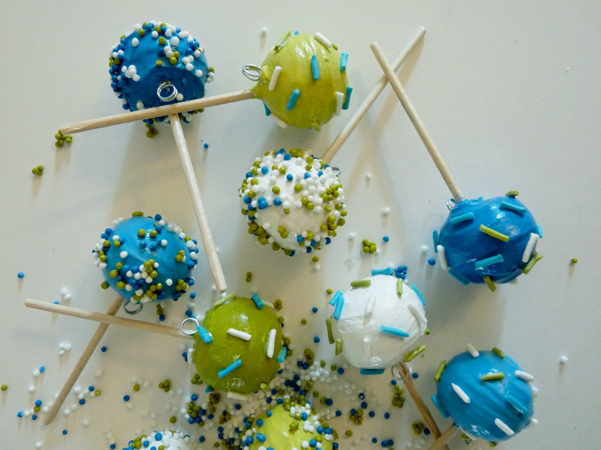 Pop cakes aux couleurs d'un mariage