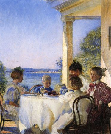 Edmund Charles Tarbell - Breakfast on the Piazza