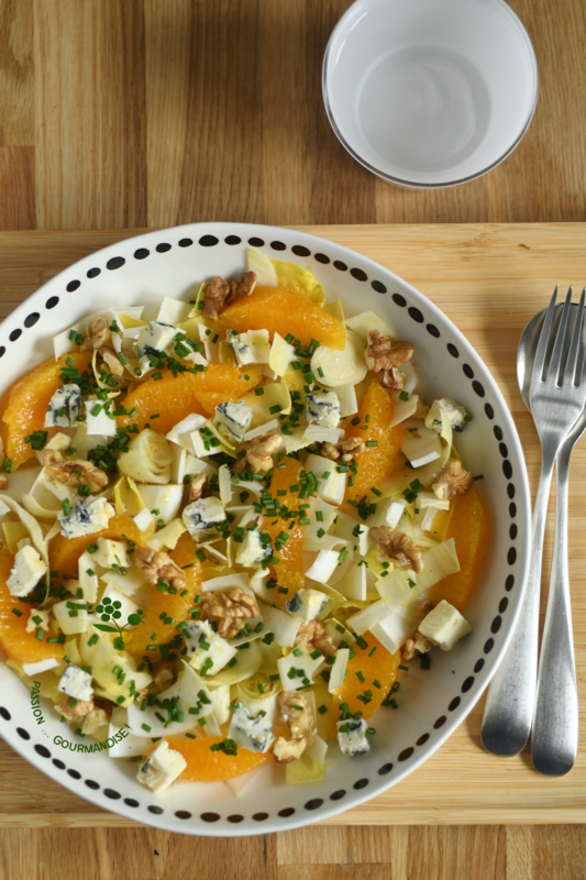 Salade endive, orange, St Agur, noix de Grenoble_1