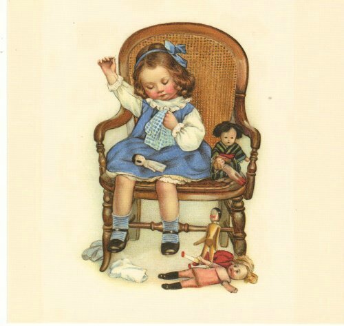 petite fille cousant
