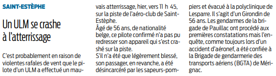 2019 10 05 SO Un ULM se crashe